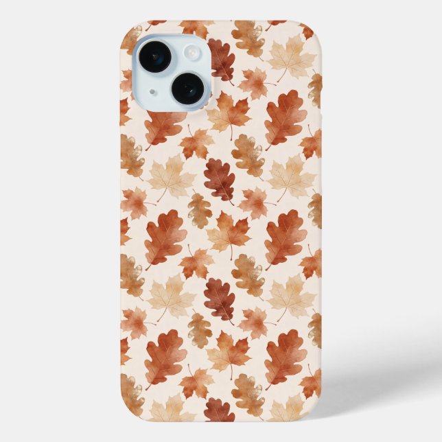 Gemütliches Herbstblattmuster Case-Mate iPhone Hülle (Rückseite)