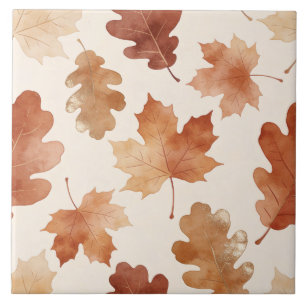 Gemütliches Herbstblattmuster Fliese