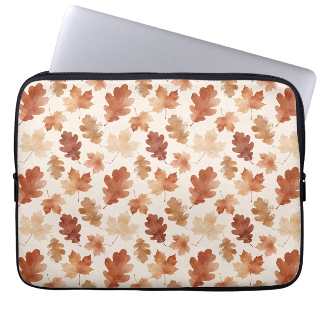 Gemütliches Herbstblattmuster Laptopschutzhülle (Vorderseite)