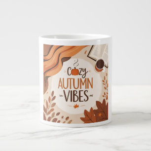 Gemütliches Herbstglas - Minimalistisches Flachdes Jumbo-Tasse