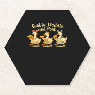 Gemütliches Herbstsaison Gobble Waddle Honk Niedli Untersetzer