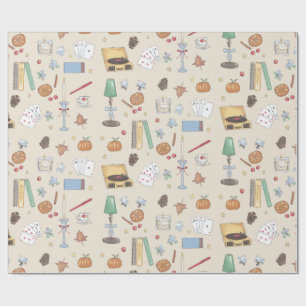 Gemütliches Herbstwochenende mit düsterer Stimmung Geschenkpapier