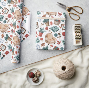Gemütliches Herbstzuhause  Geschenkpapier