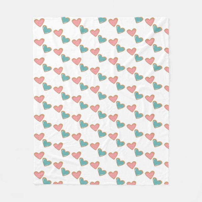 Gemütliches Herz-Gemustert-Schuhwerk Fleecedecke (Vorderseite)