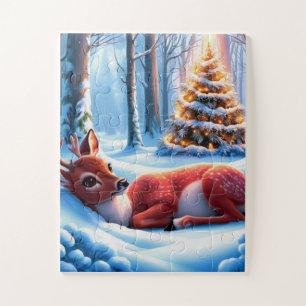 Gemütliches Hirsch, eingebettet in den Wald von We Puzzle