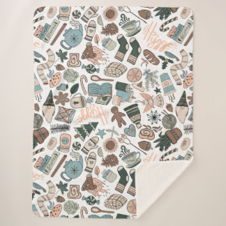 Gemütliches Hyge Nahtloses Muster Sherpa Blanket Sherpadecke