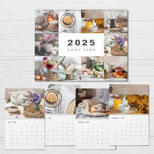 Gemütliches Jahr FotoCollage Modern 2025 Kalender