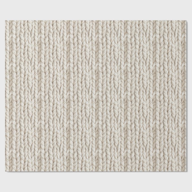Gemütliches Kabelstrick-Verpackungspapier Geschenkpapier (Flach)