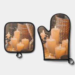 Gemütliches Kabinen-Küchenessentials-Set Ofenhandschuh & Topflappen-Set