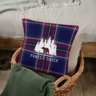 Gemütliches Kabinendekor, klassisch Kariert in Nav Kissen