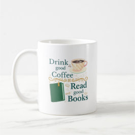 Gemütliches Kaffee- und Buchliebhaber-Zitat-Design Kaffeetasse