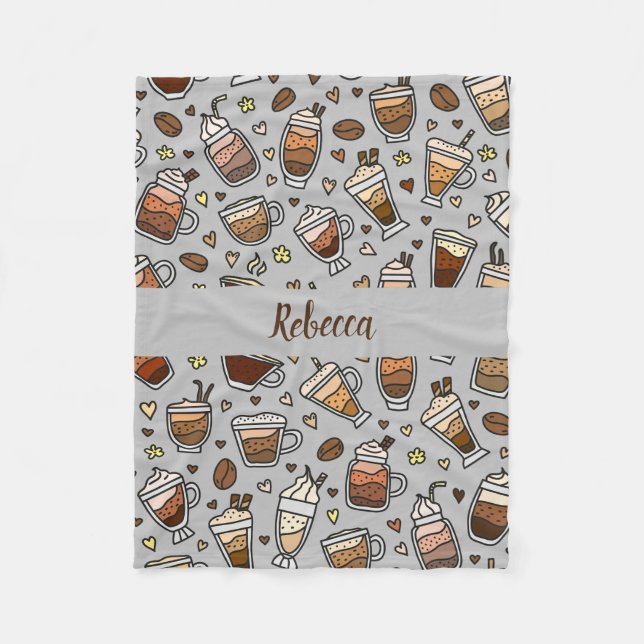 Gemütliches Kaffeeblanket für entspannende Sippen Fleecedecke (Vorderseite)