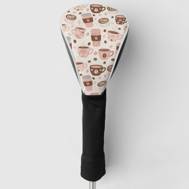 Gemütliches Kaffeetassen-Muster (10) Golf Headcover (Vorderseite)