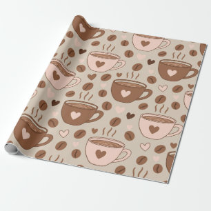 Gemütliches Kaffeetassenmuster (11) Geschenkpapier