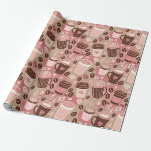 Gemütliches Kaffeetassenmuster (5) Geschenkpapier