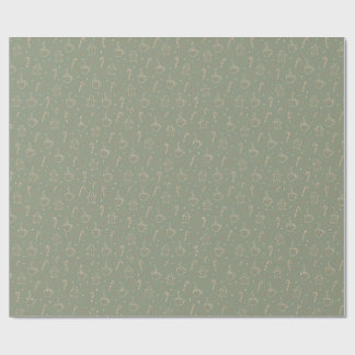 Gemütliches Kakao-Lebkuchen-Weihnachtspapier Geschenkpapier