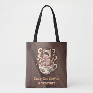 Gemütliches Katzenkaffee-Abenteuer-Kunstwerk