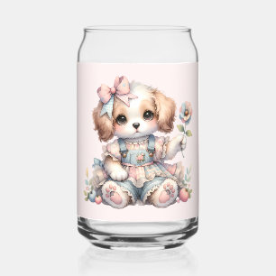 Gemütliches Kawaii Cottagecore Farmcore-Hundedesig Dosenglas