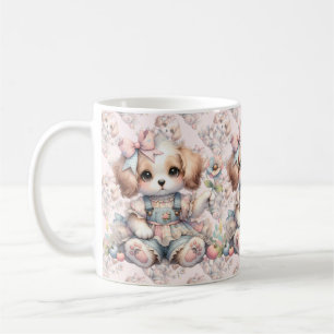 Gemütliches Kawaii Cottagecore Farmcore-Hundedesig Kaffeetasse