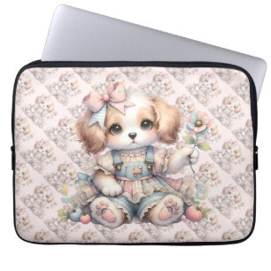 Gemütliches Kawaii Cottagecore Farmcore-Hundedesig Laptopschutzhülle