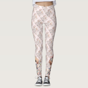 Gemütliches Kawaii Cottagecore Farmcore-Hundedesig Leggings