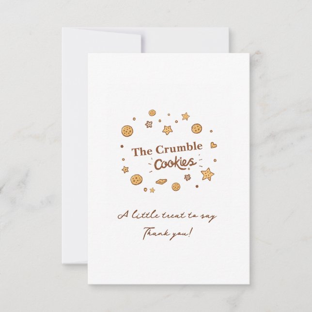Gemütliches Keksgeschmack Dankeskarte (Vorderseite)