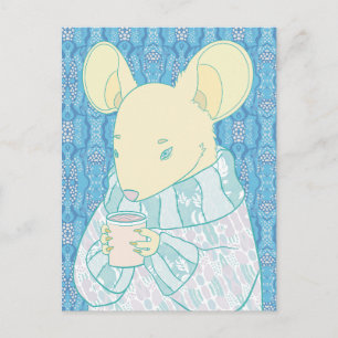 Gemütliches kleines Ratten Postkarte