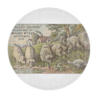 Gemütliches Landhaus Tiere Rustikale Landschaft Schneidebrett