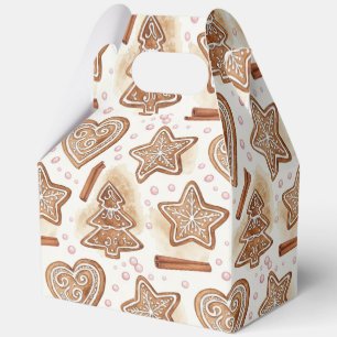 Gemütliches Lebkuchen-Keks nahtloses Muster Geschenkschachtel