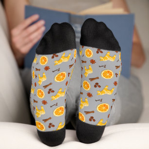 Gemütliches Lebkuchen & Orange Slice Holiday Socks Socken