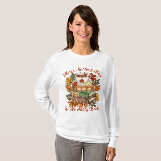 Gemütliches Lesebuch Herbst T-Shirt (Vorne ganz)