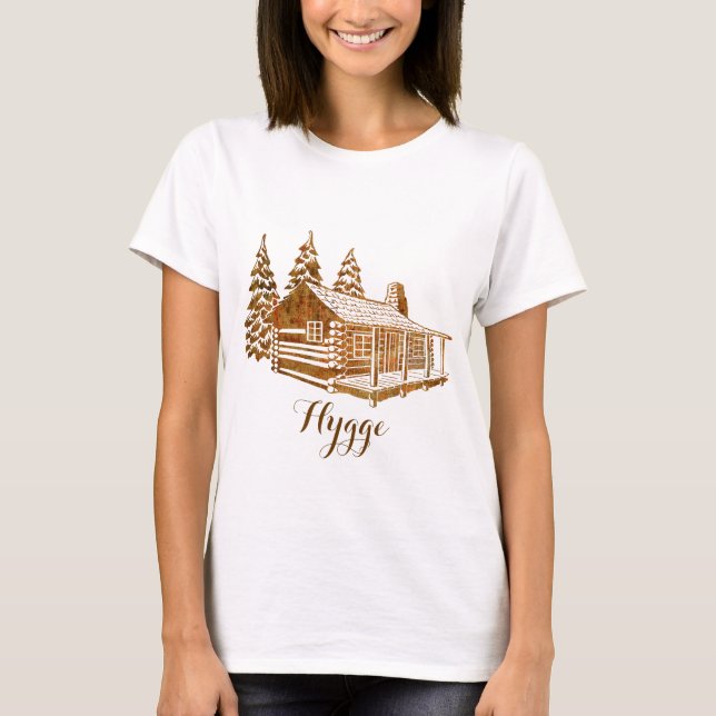 Gemütliches Log-Kabine - Hyge oder Ihr eigener Tex T-Shirt (Vorderseite)