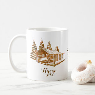 Gemütliches Log-Kabine - Ihr eigener Text ist in  Kaffeetasse