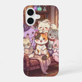 Gemütliches Magisches Katzenfreunde-Handyhülle iPhone 16 Hülle