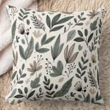 Gemütliches minimalistisches botanisches Blattmust