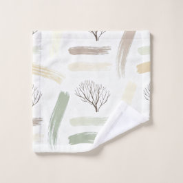 Gemütliches minimalistisches Winter-Ästhetik-Muste Badhandtuch Set