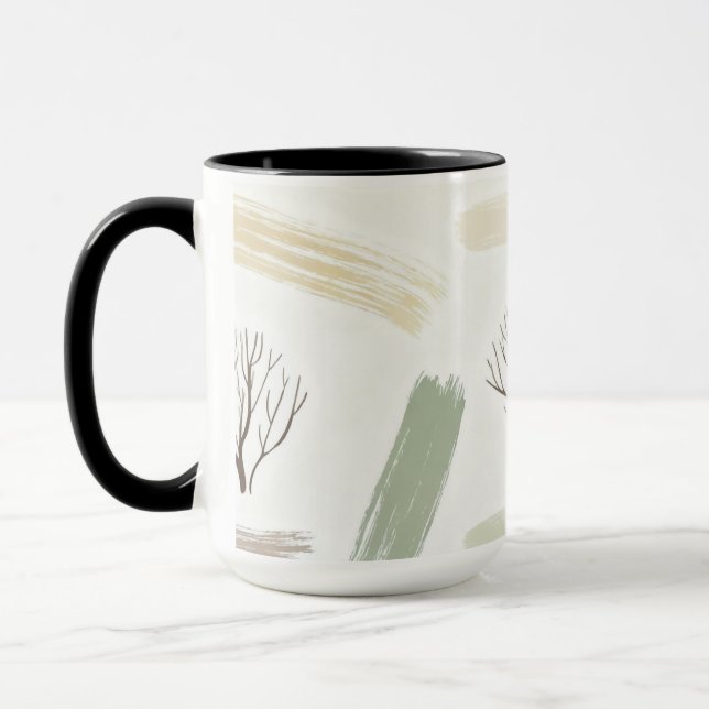 Gemütliches minimalistisches Winter-Ästhetik-Muste Tasse (Links)