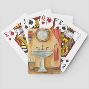 Gemütliches modernes Badezimmer Spielkarten