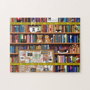 Gemütliches Mysterienregal, bunte Clubs Puzzle