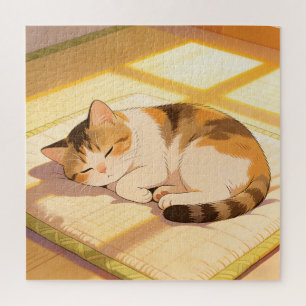 Gemütliches Napping-Katz-Puzzle Puzzle