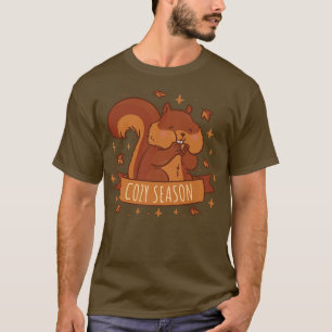 Gemütliches Niedliches Eichhörnchen der Jahreszeit T-Shirt