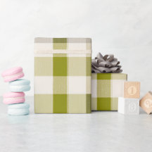 Gemütliches Oliv-Beige Natur-Sand Karomuster