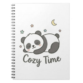 Gemütliches Panda-Notizbuch | Süßes Kawaii-Tagebuc Notizblock