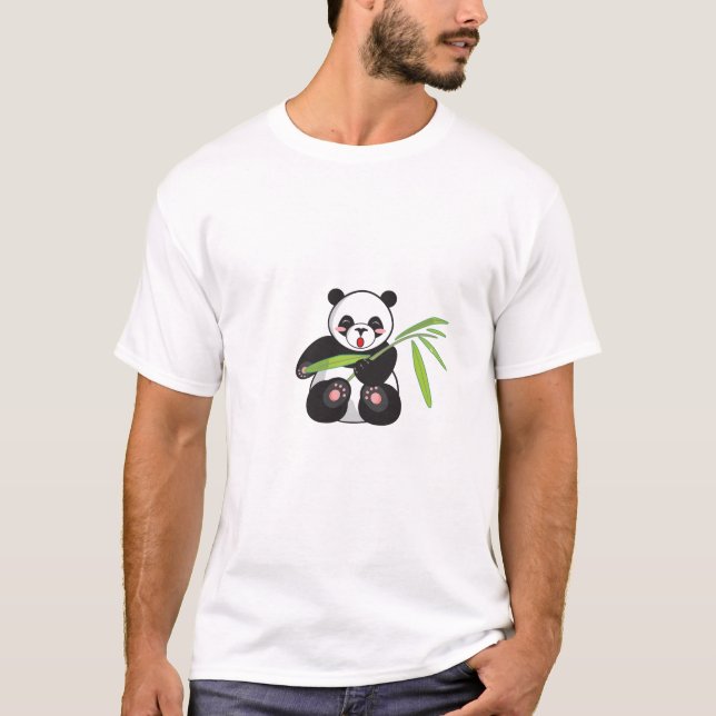Gemütliches Panda-Shirt T-Shirt (Vorderseite)