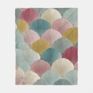 Gemütliches Pastel japanisches Fan Fleece Blanket 