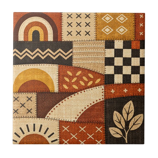Gemütliches Patchwork Modern Fliese (Vorderseite)