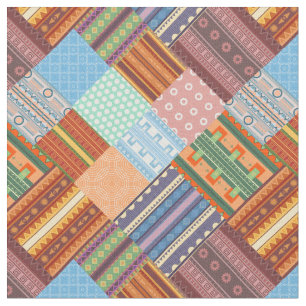 Gemütliches Patchwork-Muster Stoff