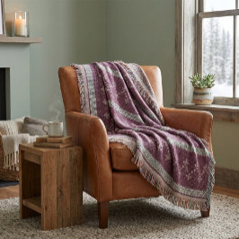 Gemütliches Pattern-Knöchelblanket in Burgund Decke