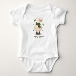 Gemütliches personalisiertes Herbst-Cartoon-Design Baby Strampler