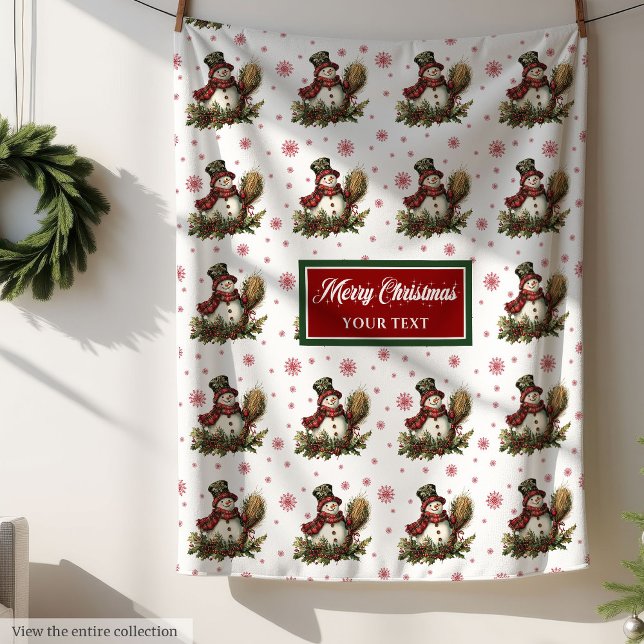 Gemütliches Personalisiertes Red Green Christmas B Fleecedecke (Cozy Personalized Red Green Christmas Blanket Gift 🎄)